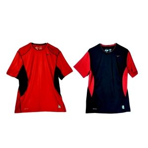 2 Nike Pro Compression Dri Fit Training Shirts